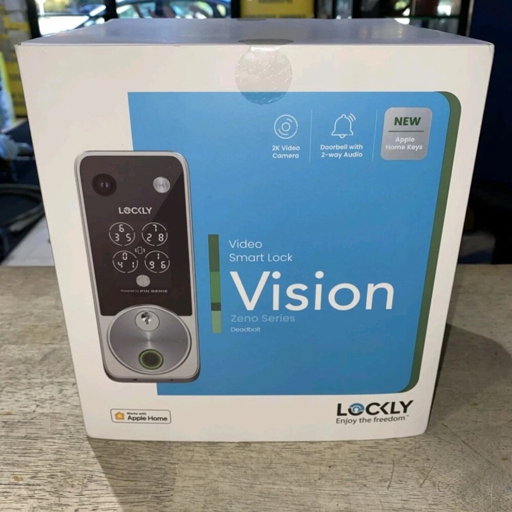 NEW Lockly Vision Zeno Smart Lock Video Doorbell Camera Deadbolt + Phone Unlock